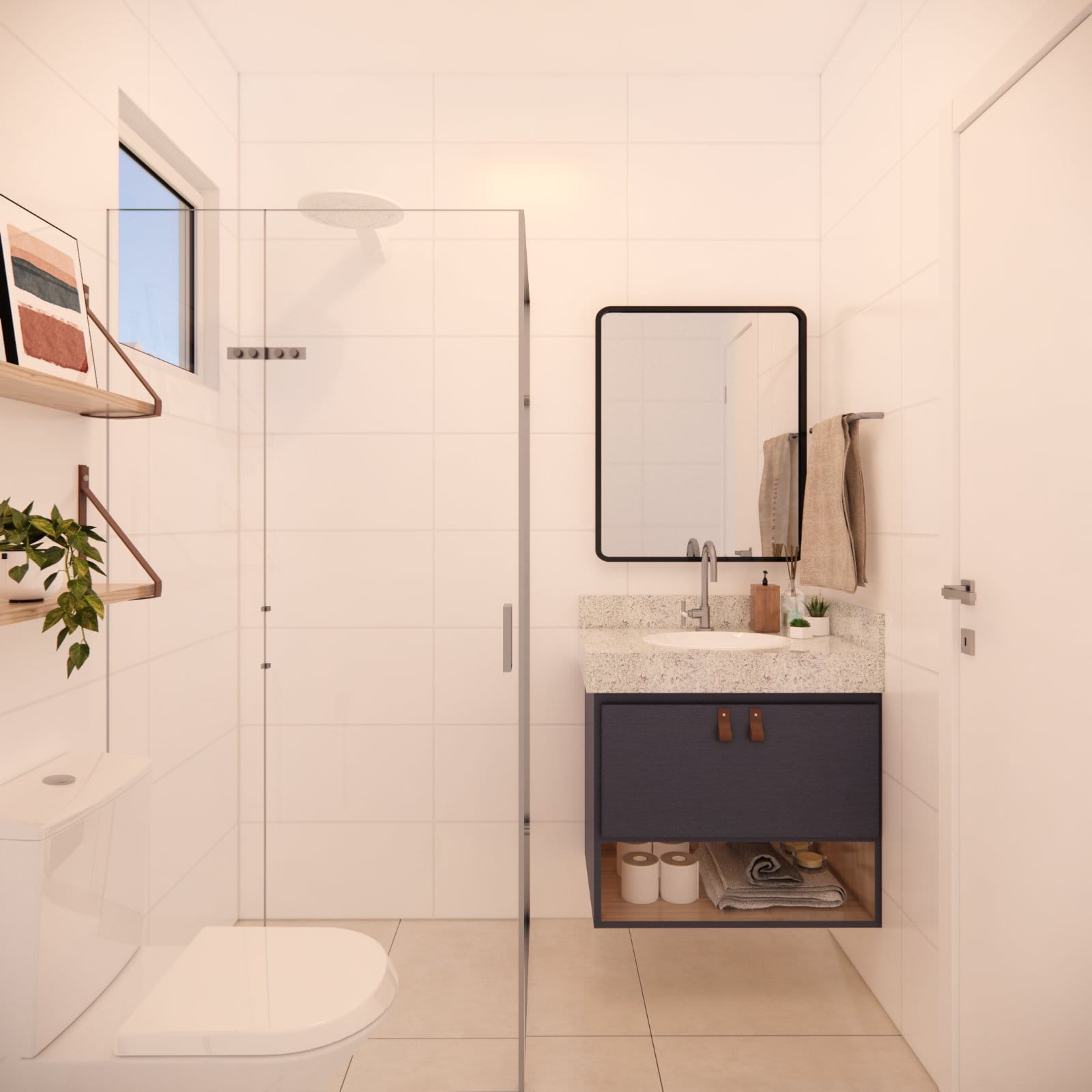 Banheiro social — render 3D do projeto (1)