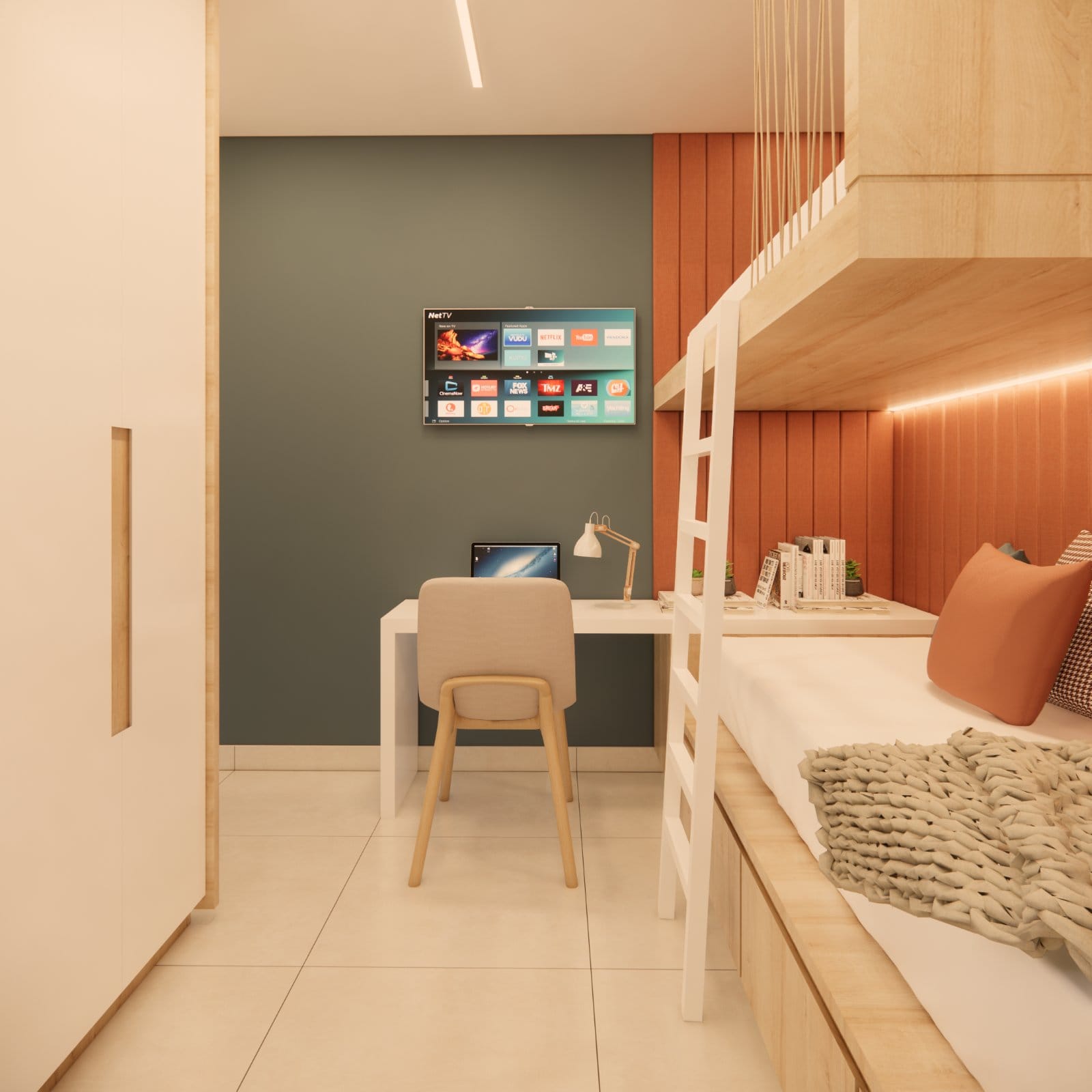 Quarto — render 3D do projeto (2)